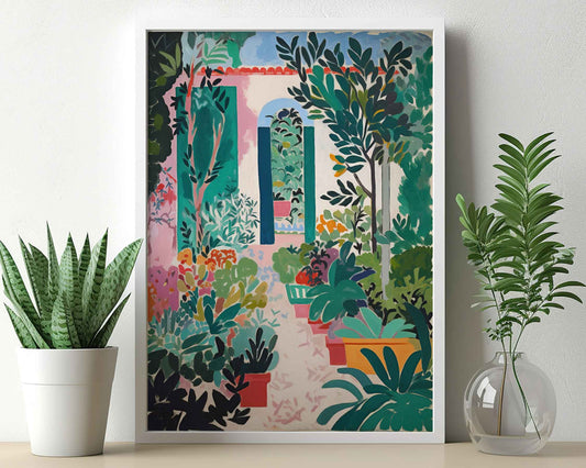 Framed Image of Matisse Style Prints Wall Art Posters Window & Garden Oil Paintings