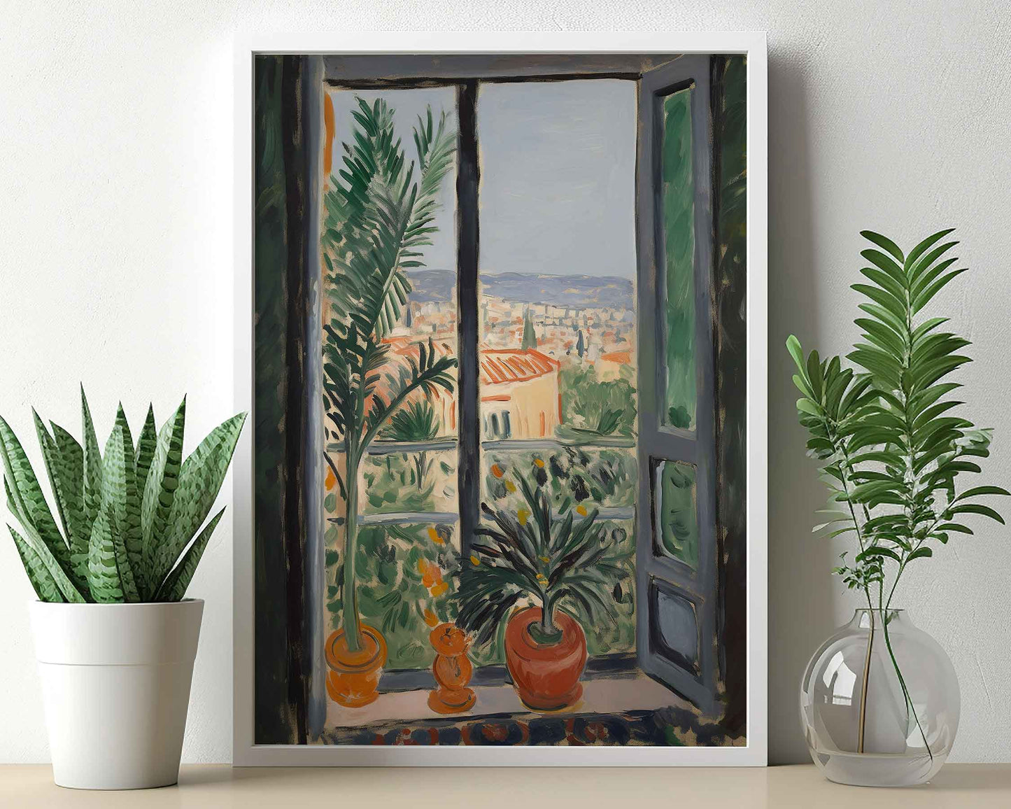 Framed Image of Matisse Style Wall Art Prints Garden & Window Oil Paintings Posters