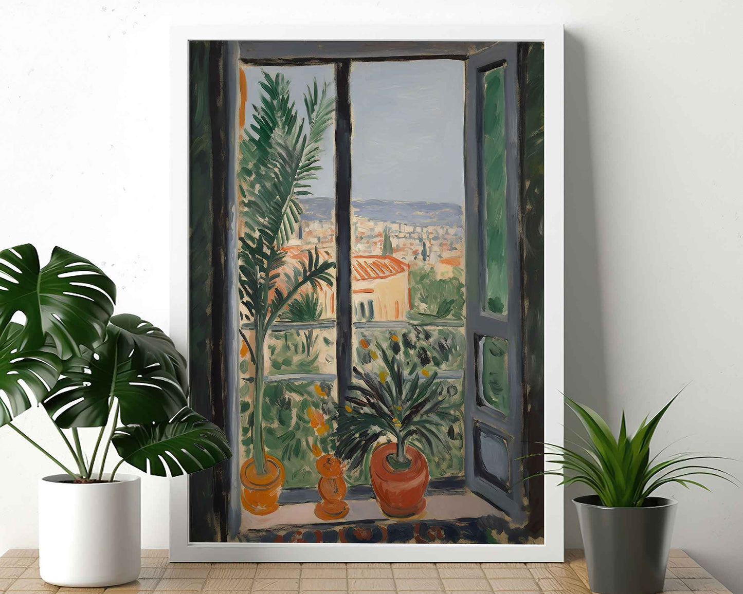 Framed Image of Matisse Style Wall Art Prints Garden & Window Oil Paintings Posters