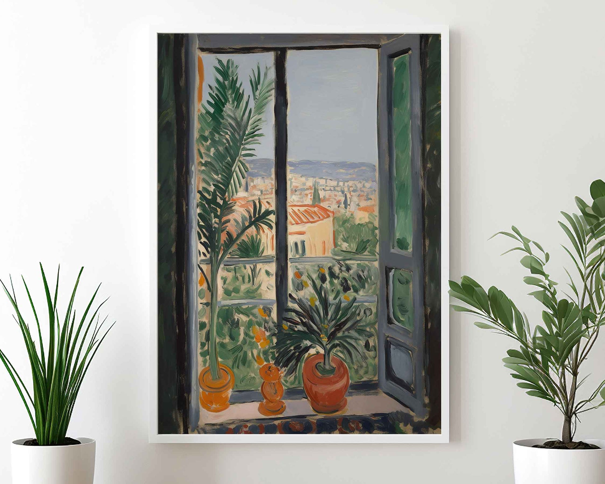 Framed Image of Matisse Style Wall Art Prints Garden & Window Oil Paintings Posters