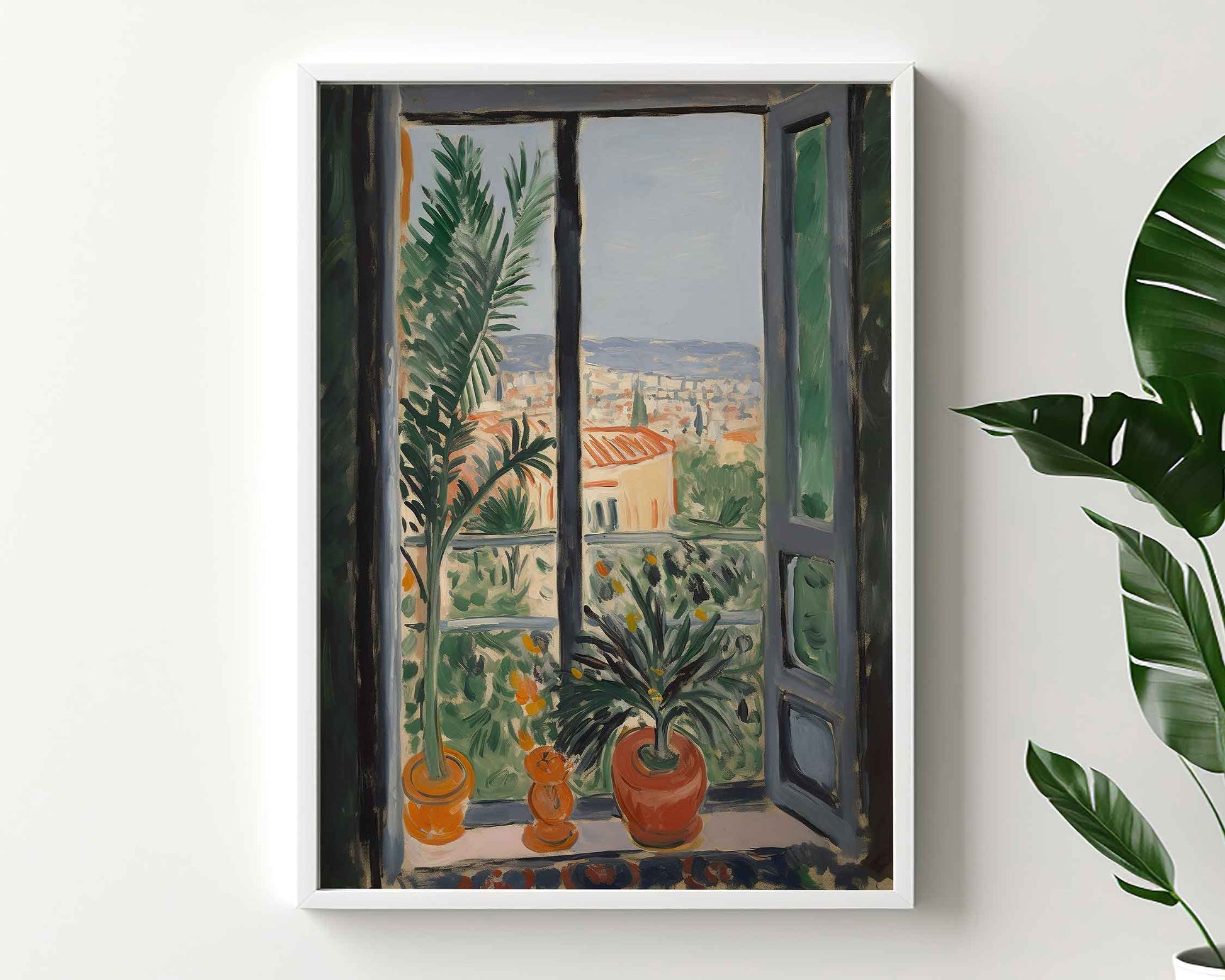 Framed Image of Matisse Style Wall Art Prints Garden & Window Oil Paintings Posters