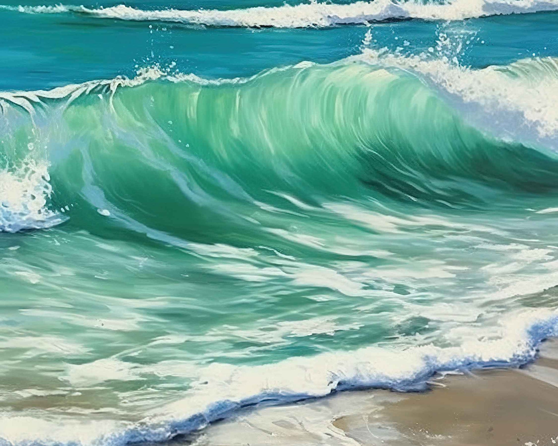 Framed Image of Boho Surf Beach and Nature Ocean Coastal Abstract Wall Art Prints