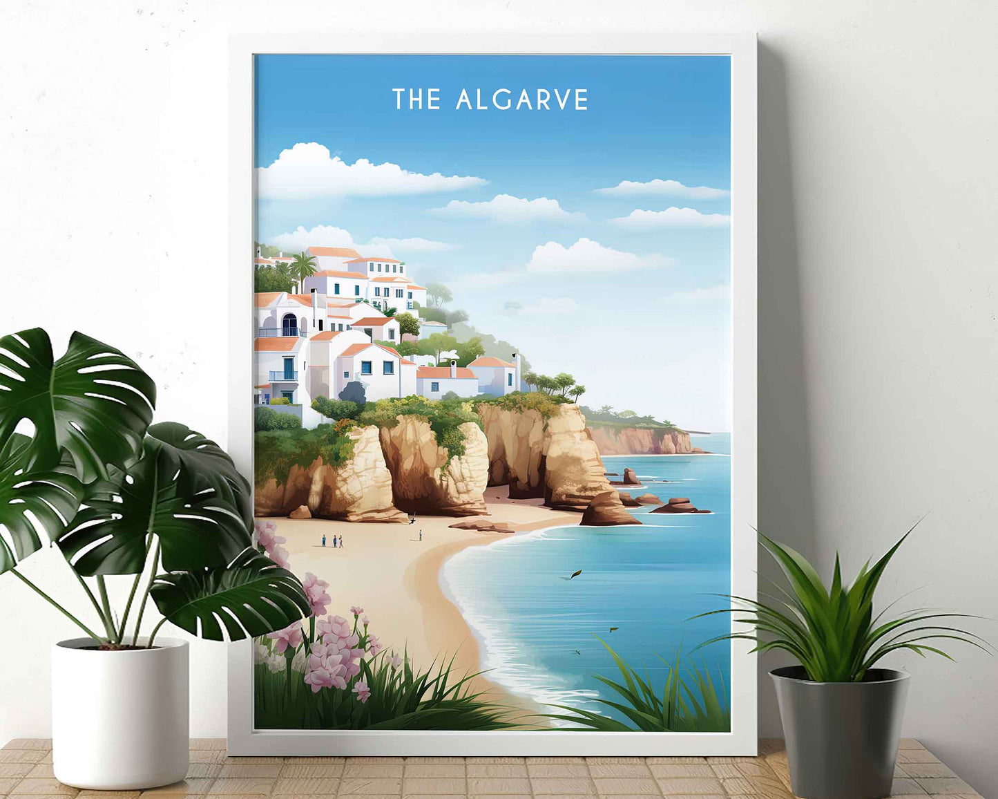 Framed Image of Algarve Portugal Travel Posters Wall Art Illustration Prints